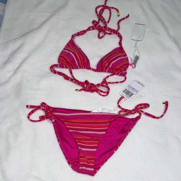 TRINA TURK SWIM Marai Halter Triangle Swim Top & Marai Halter Triangle Swim Top - Picture 4 of 13